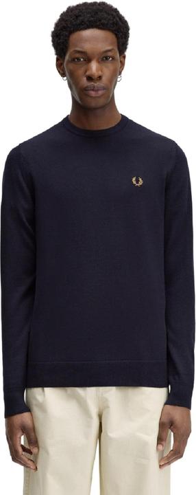 Actual product image Fred Perry Classic Crew Neck Jumper Navy (S)