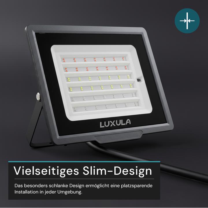 Image du produit Luxula Projecteur à LED RGB LX400184, 100W, IP65, noir, avec télécommande (IP65)