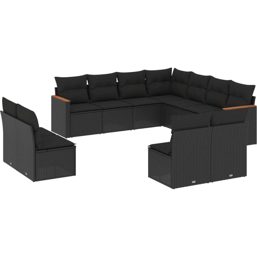 VidaXL, Gartenlounge, 10-tlg. Garten-Lounge-Set mit Kissen