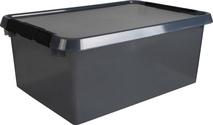 Actual product image Helit Aufbewahrungsbox Comfort-line, 45L, grau-transparent (40 cm, 45 l)