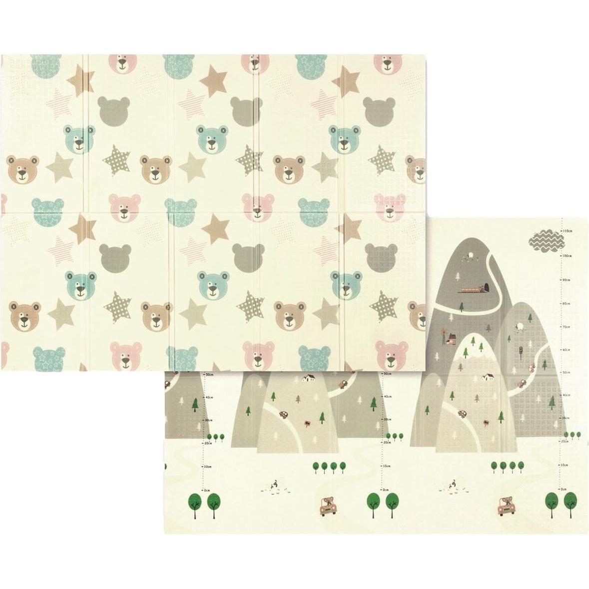 Babyono Multicolore Palestrina + Copertina Gioco, Tappetino Gioco Educativo Reversibile