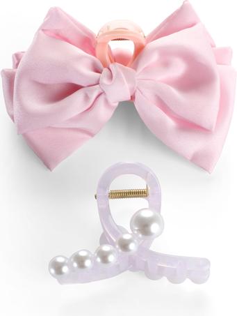 Immagine prodotto Trisa Fermaglio per capelli alla moda con perle e fermaglio per capelli con rete rosa (1 pz.)