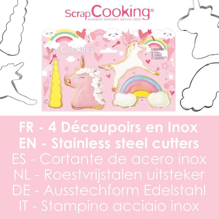 Produktbild ScrapCooking 4-tlg. Set Ausstecher Einhorn