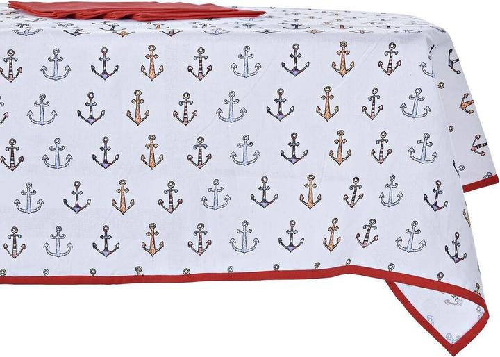 Produktbild DKD Home Decor Tischwäsche-Set Blau Weiss Rot 150 x 150 x 0,5 cm (2 Stück)