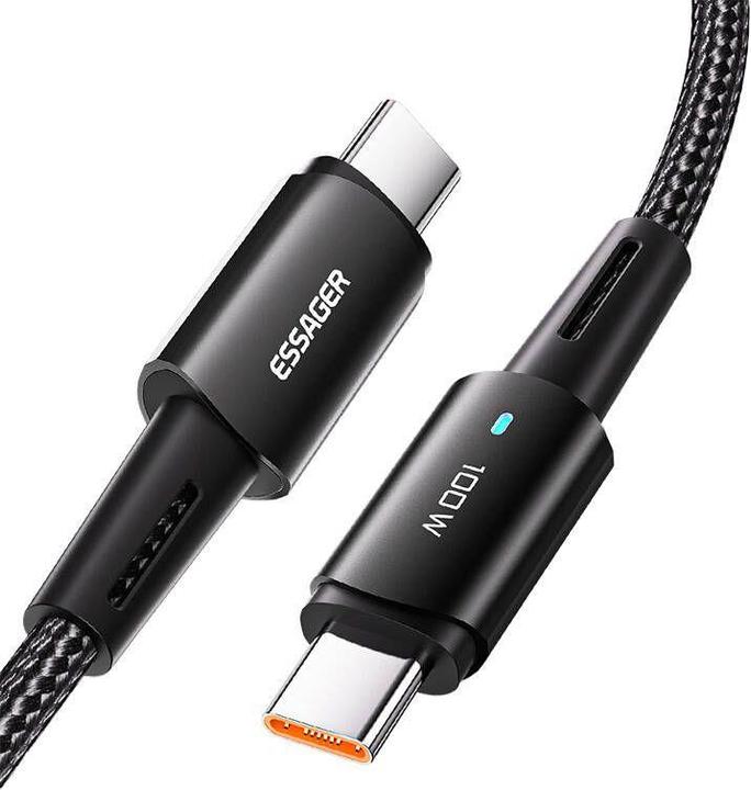 Produktbild Essager USB-C to USB-C Cable 100W 1m (black) (1 m, USB 2.0, 100 W)