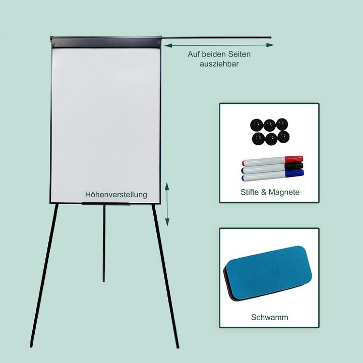 Produktbild Relaxdays Flipchart Whiteboard (70 x 100 cm)