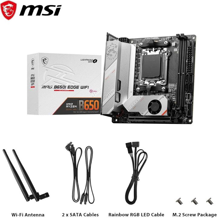 Productafbeelding MSI MPG B650I EDGE WIFI (AM5, AMD B650, Mini-ITX)