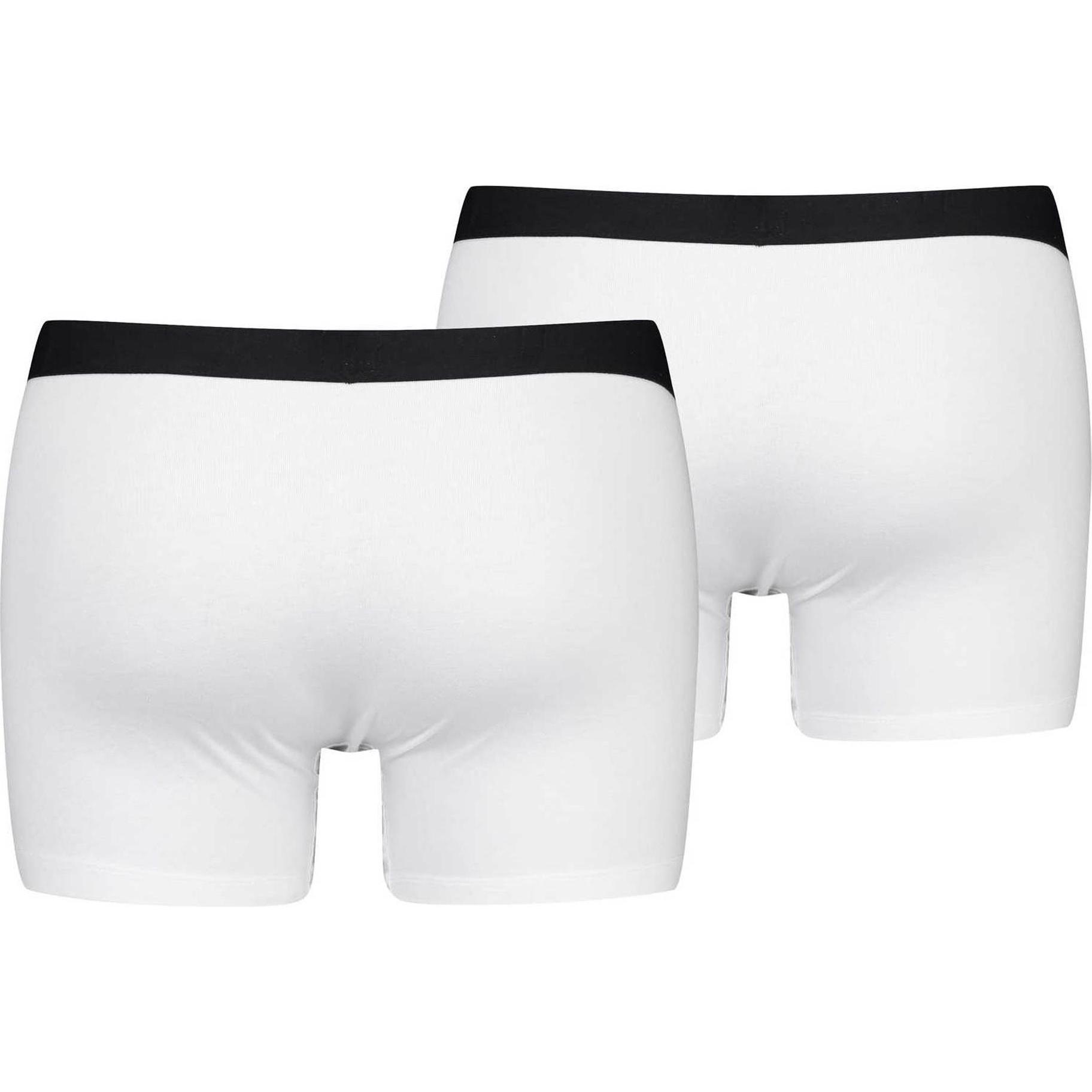 Thumbnail - Levis, Herren, Unterhosen, Basic BoxerBrief, Weiss, (M, 2er Pack)