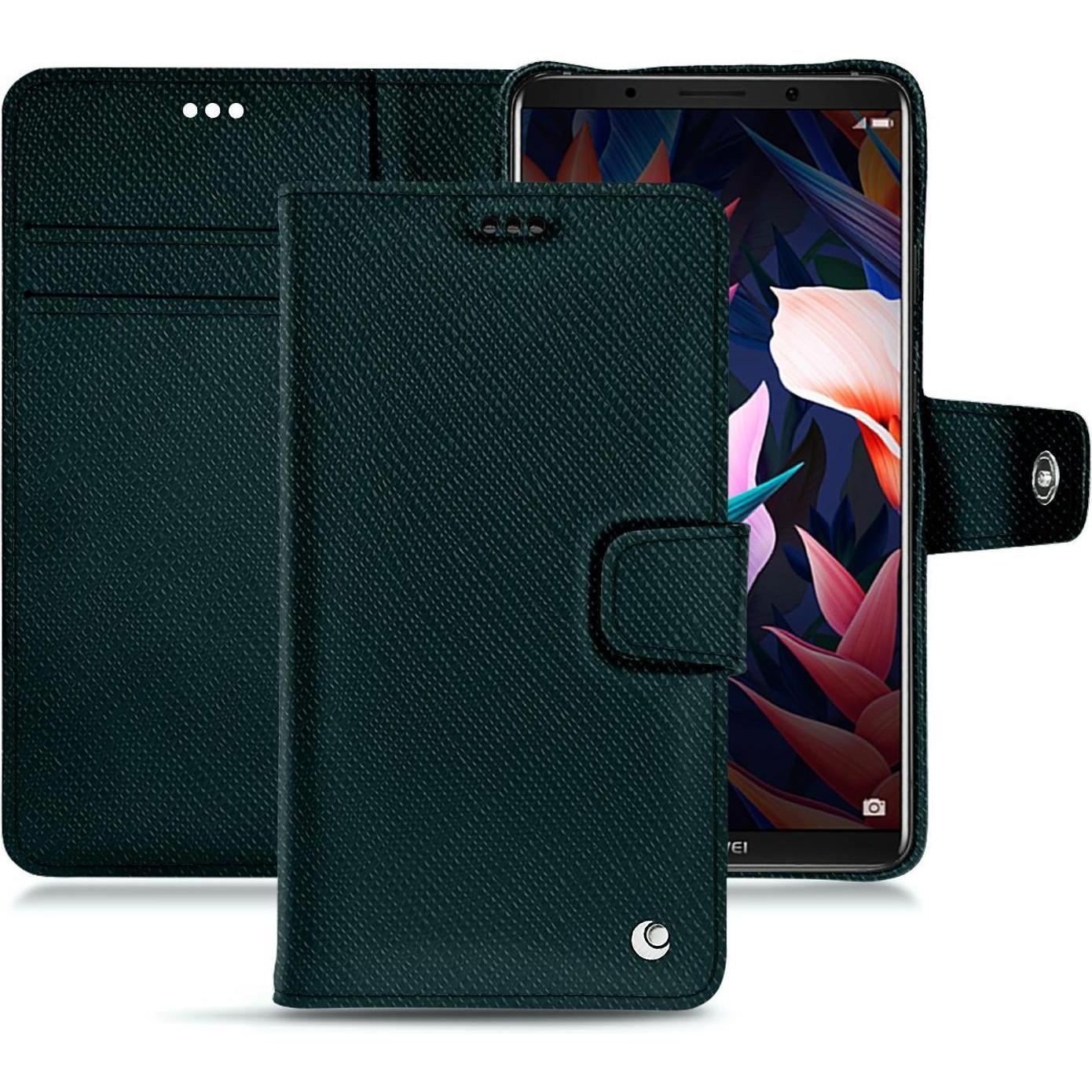Noreve Lederschutzhülle Wallet (Huawei Mate 10 Pro), Smartphone Hülle, Grün