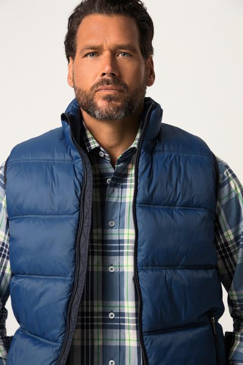 Actual product image JP1880 Quilted gilet, outdoor, stand-up collar, stomach fit, up to 8 XL (7XL)