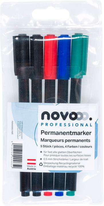 Produktbild Novooo Permanentmarkerset 0.5mm (5x)