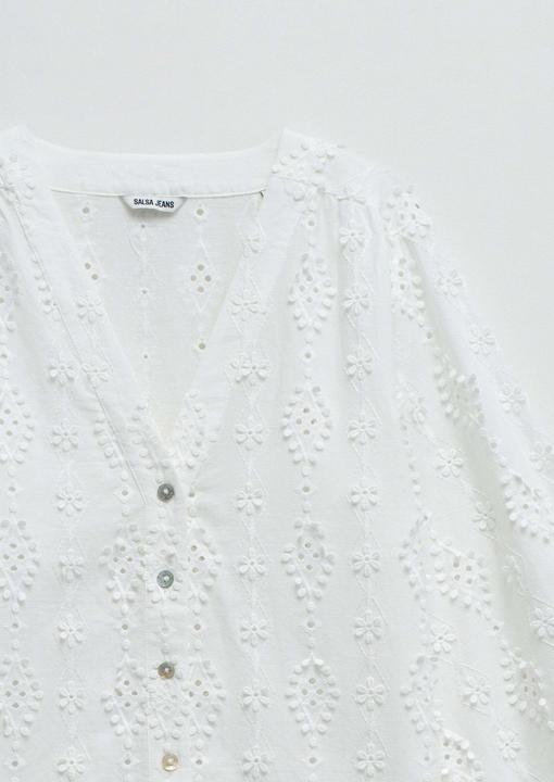 Immagine prodotto Salsa Jeans Langarmbluse Textured Shirt Lace Detail (XS)