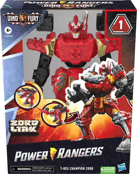 Actual product image Power Rangers Dino Fury T-Rex Champion Zord combinable zord