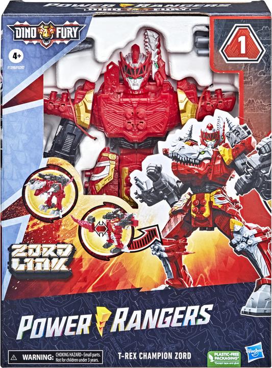Actual product image Power Rangers Dino Fury T-Rex Champion Zord combinable zord