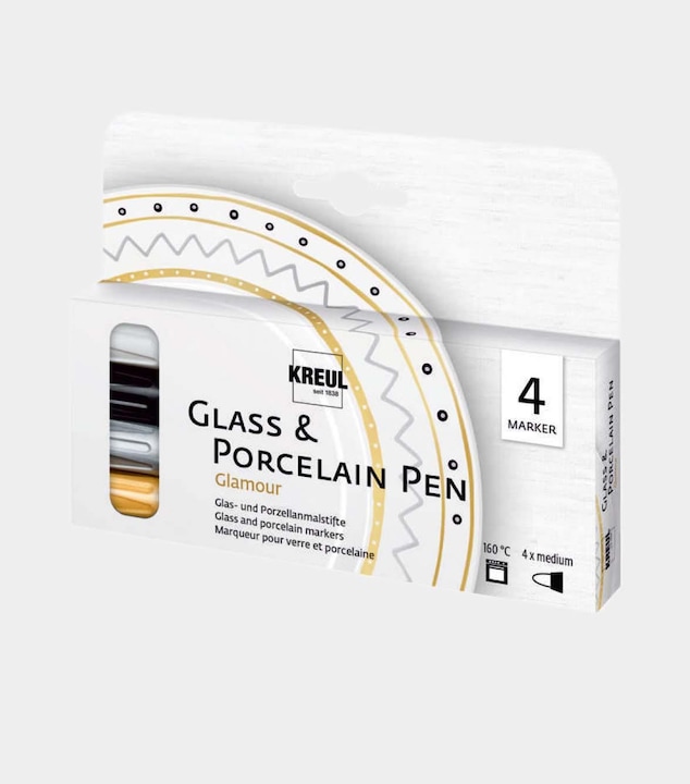Immagine prodotto Kreul Penna in vetro e porcellana (Multicolore, 4 mm, 4 x)