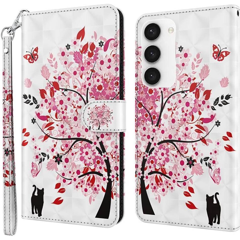 Thumbnail - Cover-Discount Etui Glitzer Effekt Katze (Samsung Galaxy S24), Smartphone Hülle, Grau