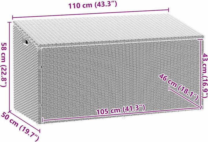 Actual product image vidaXL Garten-Aufbewahrungsbox