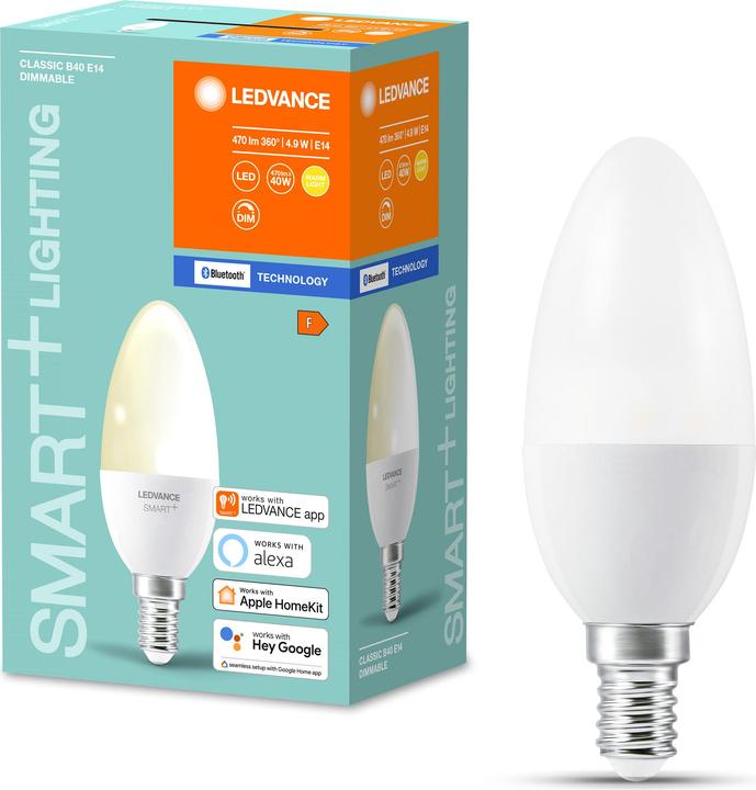 Actual product image Ledvance Smart Candle 40 (E14, 4.90 W, 470 lm, 1 x, F)