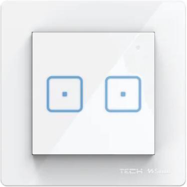 Tech, Lichtschalter + Storenschalter, Kabelgebundener zweipoliger weisser Schalter FS-02M Tech-Controller