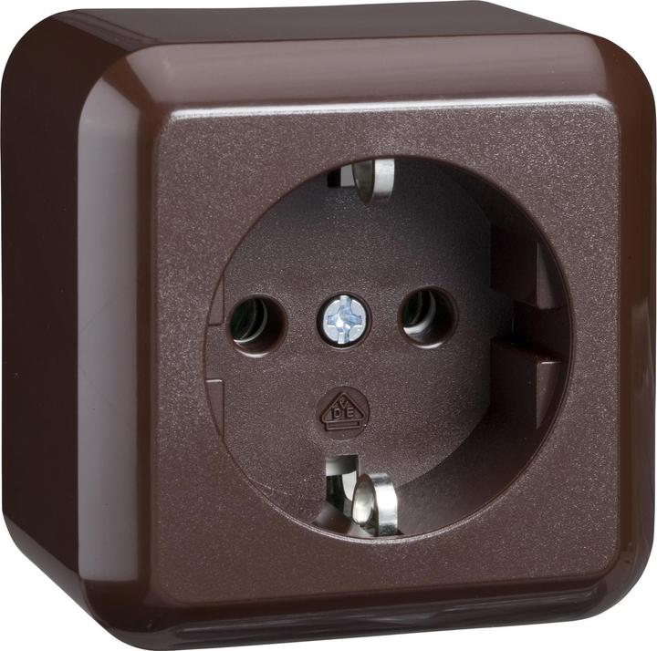 Image du produit Schneider Electric Prise 16A CONTURA borne à fiche marron 385002