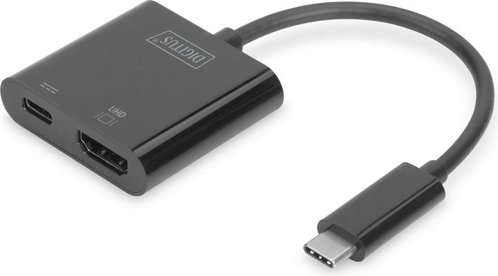 Produktbild Digitus USB Type C zu HDMI und USB C (HDMI, USB Typ-C, 18 cm)