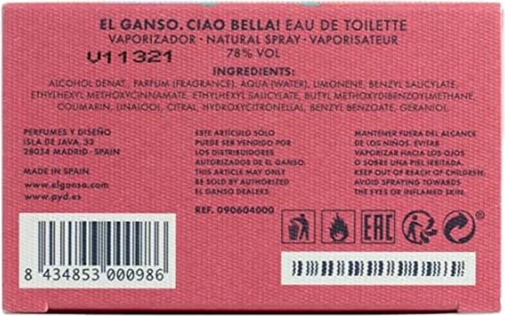 Image du produit El Ganso CIAO BELLA! eau de toilette spray 125 ml (Eau de toilette, 125 ml)