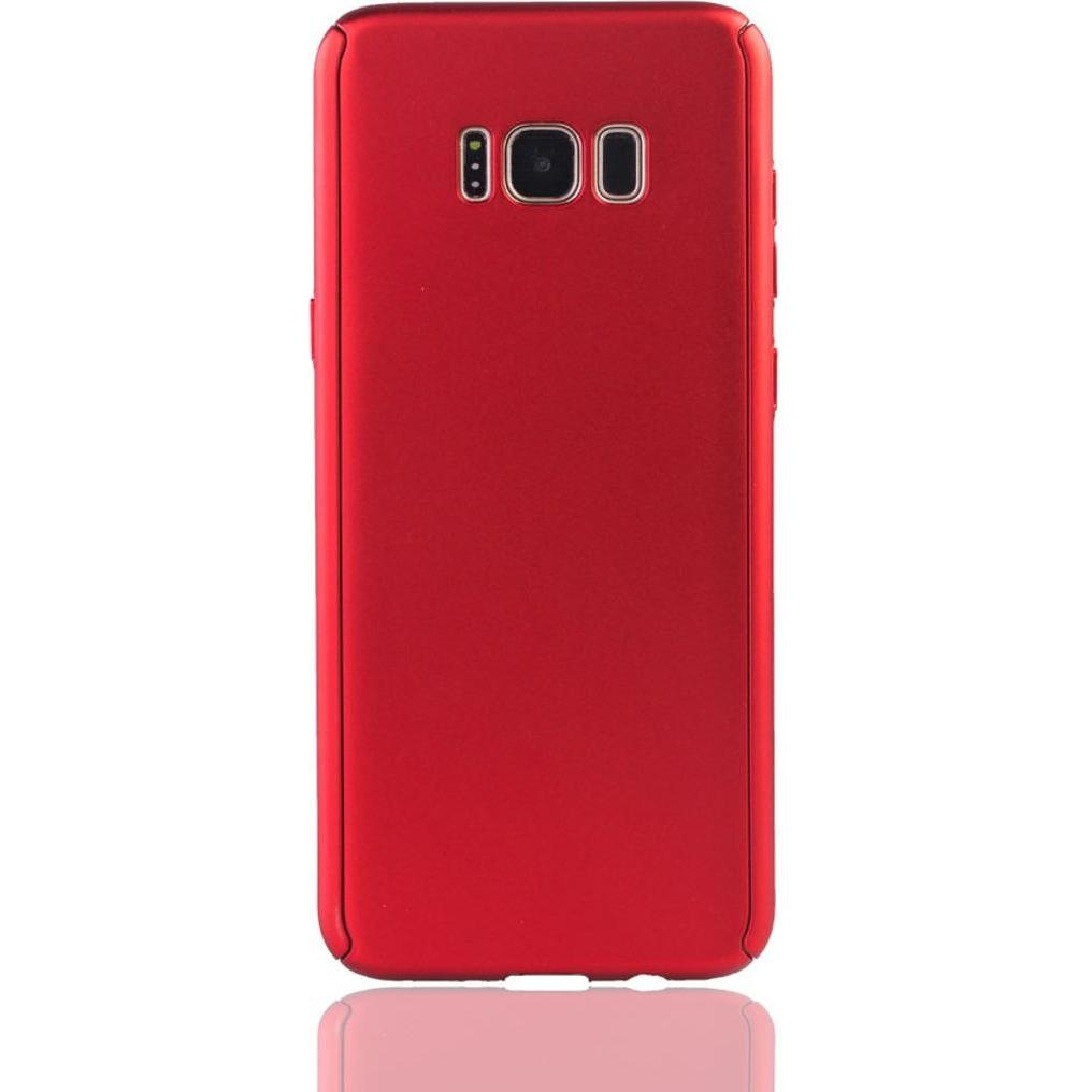 Thumbnail - König Design Hülle Handy Schutz für Samsung Galaxy S8 Full Case Cover Displayschutz Etuis Rot (Samsung Galaxy S8+), Smar...