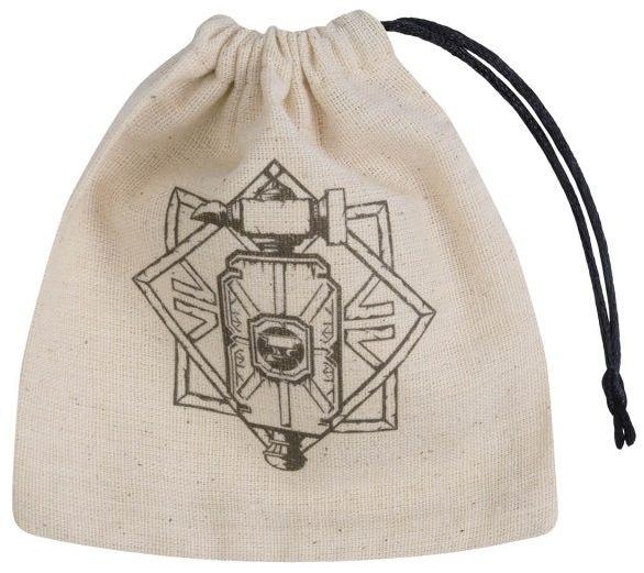 Actual product image Q Workshop BDWA141 - Dwarven Beige & Black Basic, Dice Bag