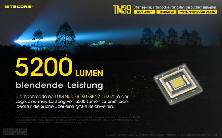 Image du produit Nitecore TM39 - 5200 lumens (27.60 cm, 5200 lm)