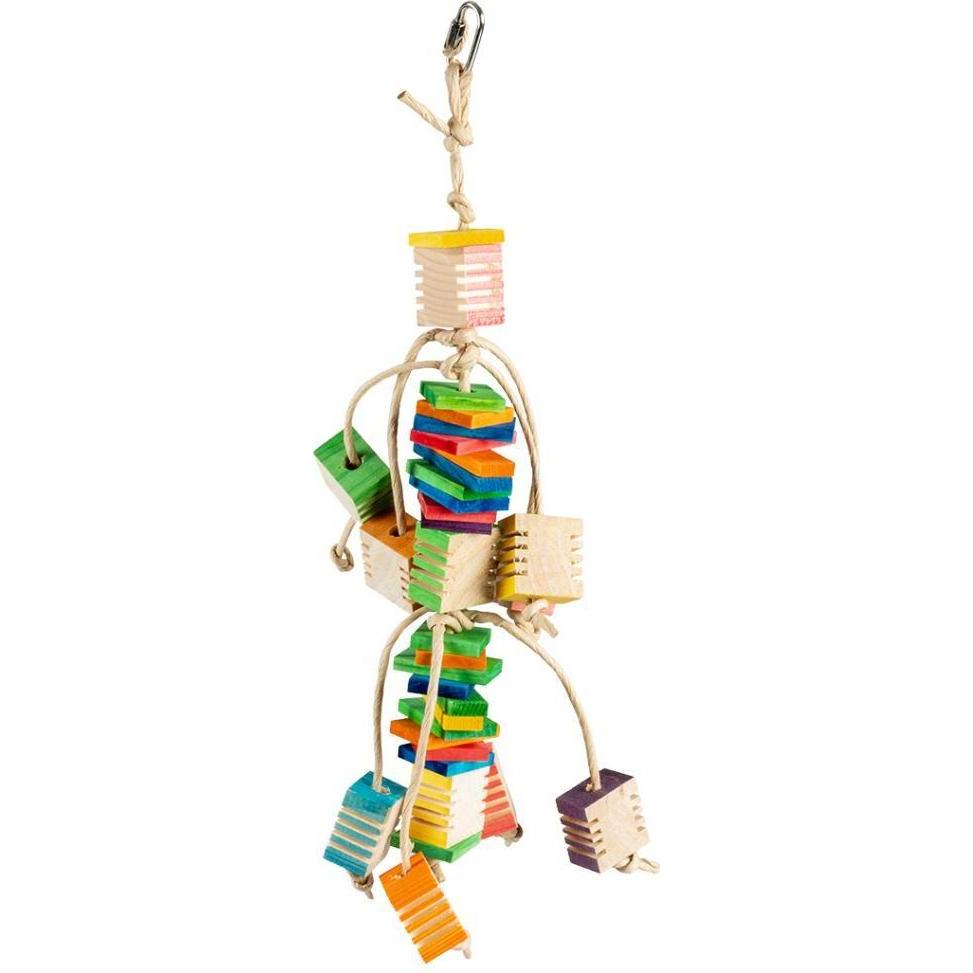 Comparer les prix de Jouet pour oiseaux cluster en bois avec corde en papier Duvoplus Groovy