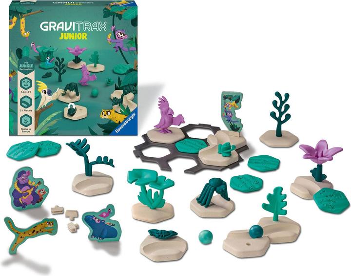Produktbild Ravensburger GraviTrax GraviTrax Junior Extension Jungle - Erweiterbare Kugelbahn