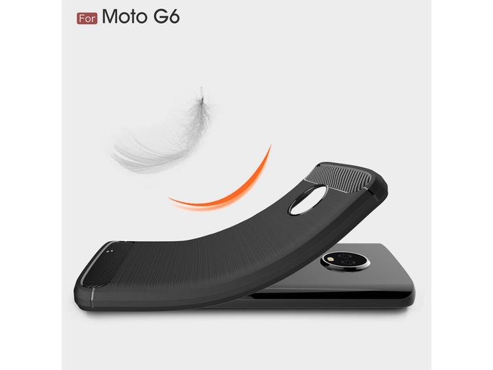 Actual product image Screenguard Motorola Moto G6 Cover Carbon Brushed Soft TPU (Motorola Moto G6)