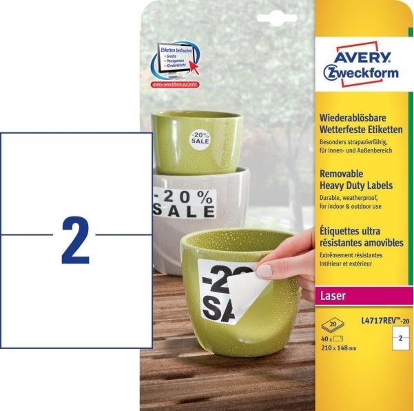 Actual product image Avery Weatherproof labels