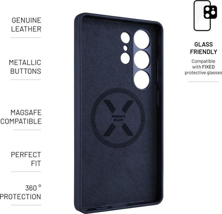 Actual product image Fixed MagLeather for Samsung Galaxy S25 Ultra, blue (Samsung Galaxy S25 Ultra)