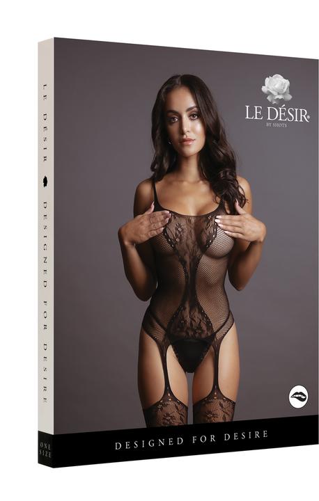Image du produit Le Désir Fishnet and Lace Bodystocking (Taille unique)