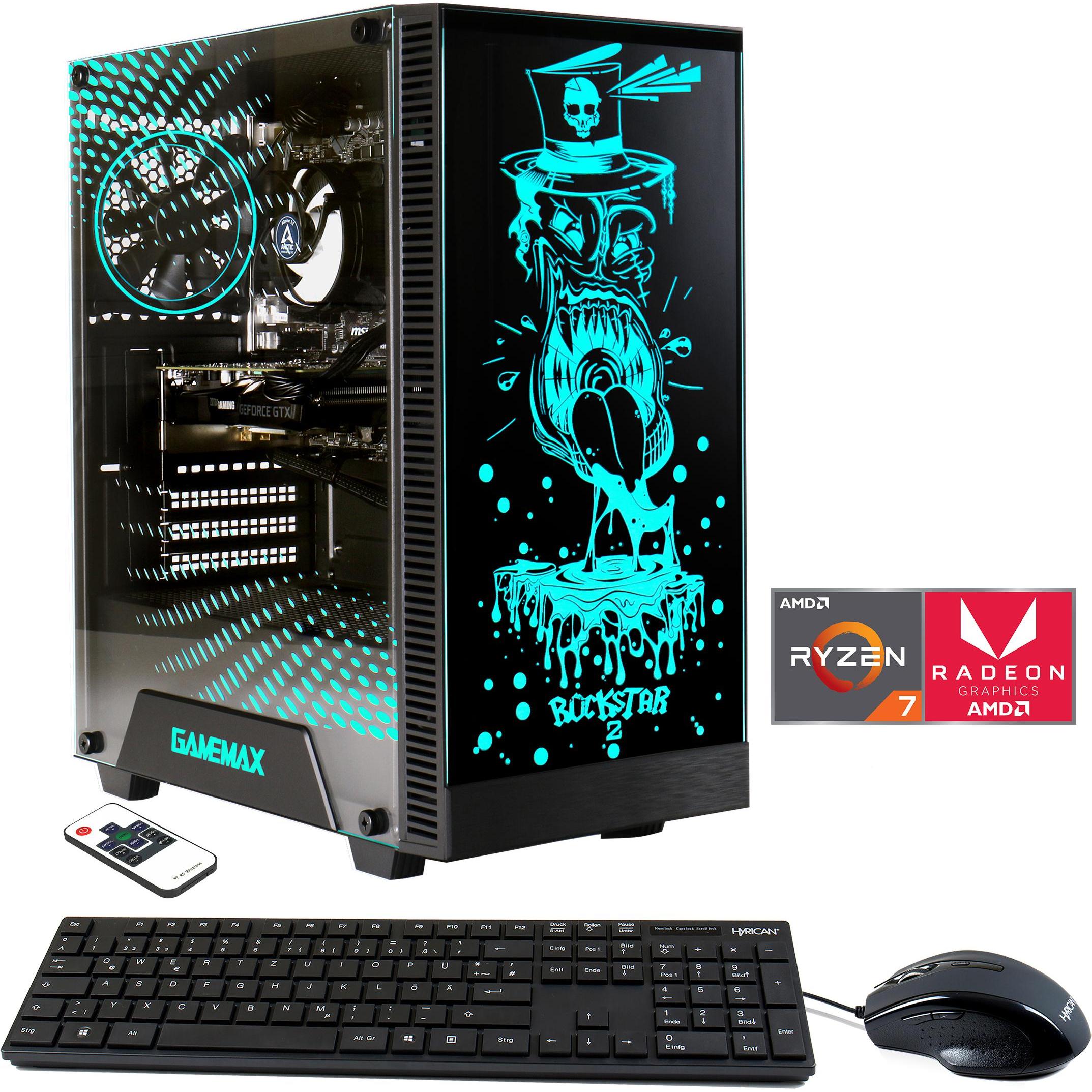Hyrican Gamemax Rockstar 6737 Ryzen 7 5700G 16GB 2TB SSD Radeon Graphics (AMD Ryzen 7 5700G, 16 GB, 2000 GB, AMD Radeon ...