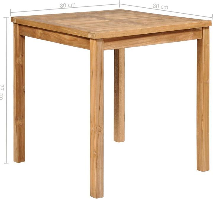 Produktbild vidaXL Garten Essgruppe (80 x 80 x 77 cm)