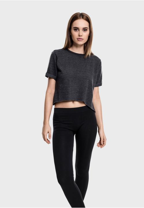 Immagine prodotto Urban Classics Girocollo a maniche corte cropped burnout da donna (S)
