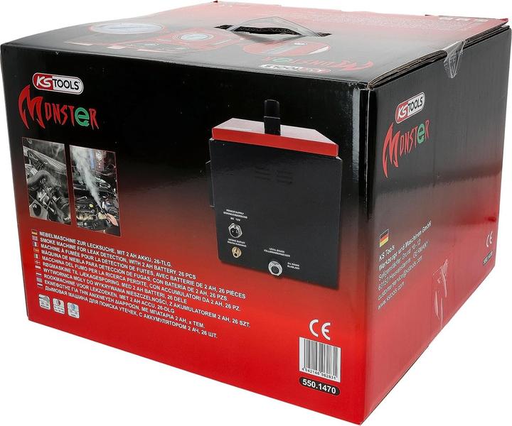 KS Tools Nebelmaschine zur Lecksuche, mit 2 Ah Akku, 36-tlg