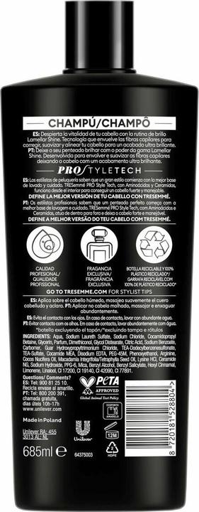 Produktbild Treemme LAMELLAR SHINE Ultraglanzshampoo 685 ml (Flüssiges Shampoo, 685 ml)