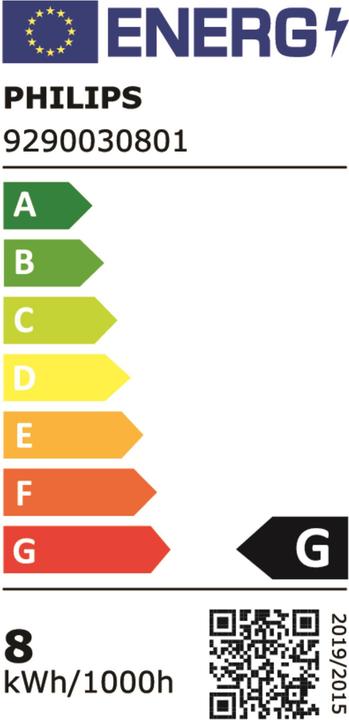 Energy Label Philips Professional Lamp MASTER LED ExpertColor 7.5-43W MR16 930 36D (GU5.3, 7.50 W, 500 lm, 1 x, G)