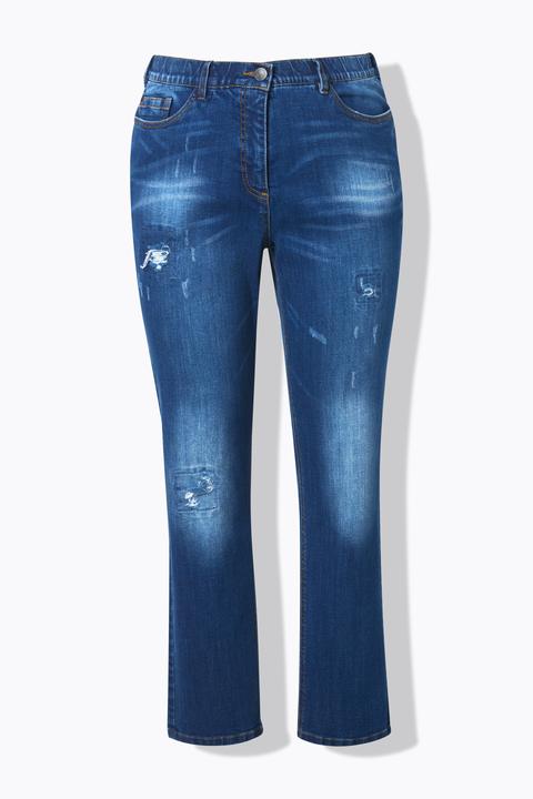 Actual product image Ulla Popken Lightly Distressed Stretch Fit Jeans (48)