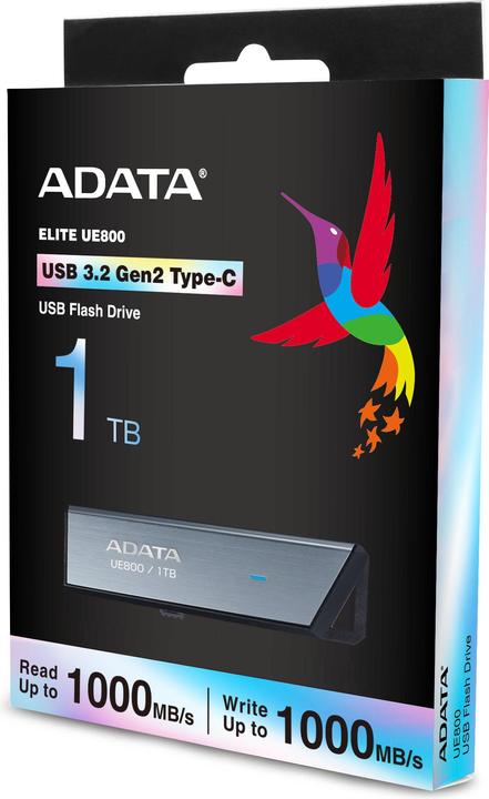 Actual product image Adata MEMORY DRIVE FLASH USB-C 1TB/SILV AELI-UE800-1T-CSG (1000 GB, USB-C)