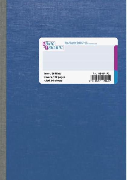 Actual product image König & Ebhardt Notebook DIN A5 lined 96 sheets (A5, Lined)