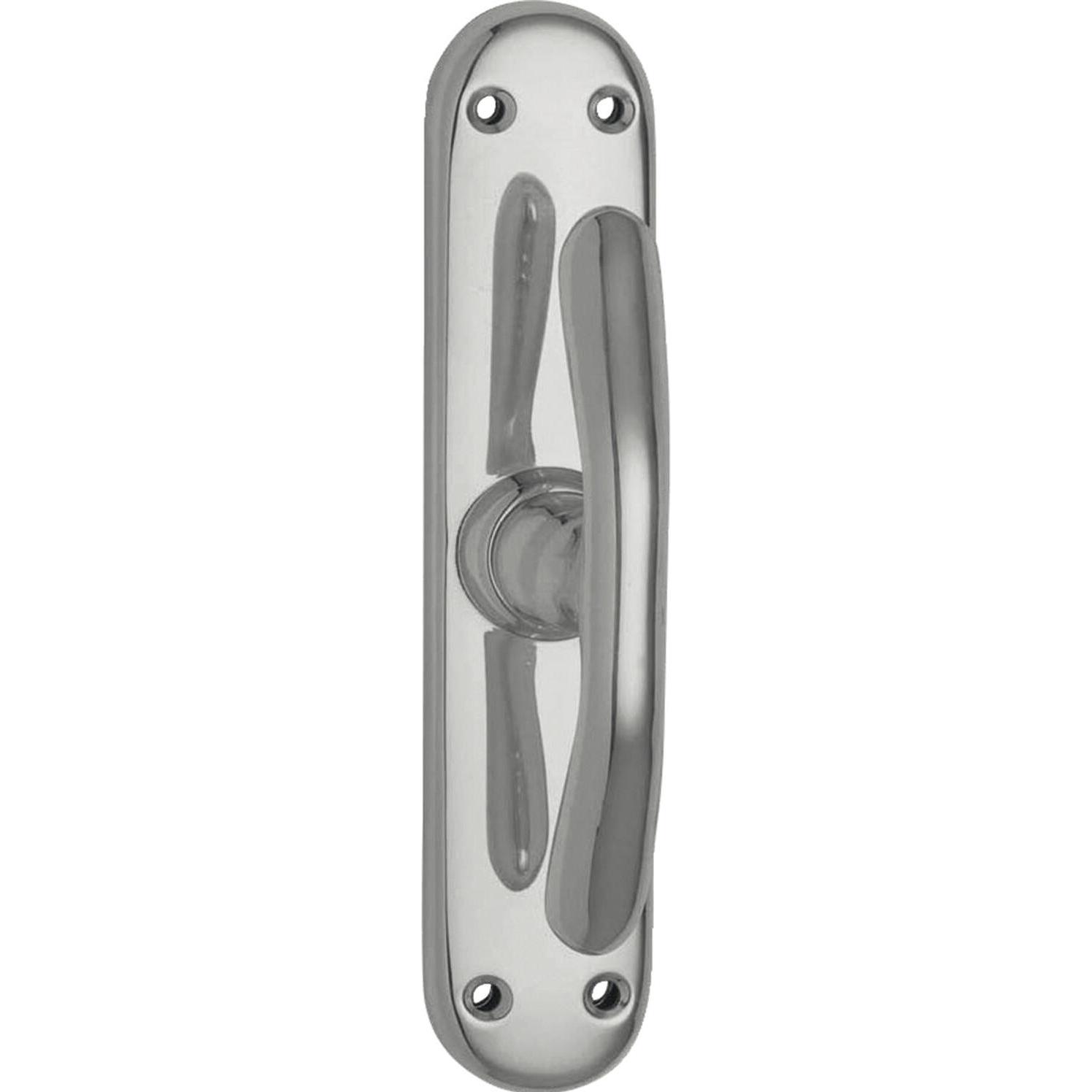 Grundmann, Türgriff + Fenstergriff, Fenstertrieb ELEGANT 521 - gebogen, Alu poliert (Türgarnitur)