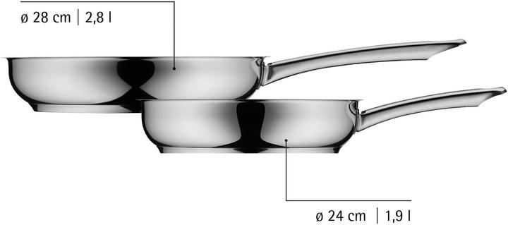 Image du produit WMF Set de poêles à frire Devil (28 cm, Poêle à frire, Acier inoxydable)