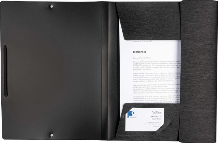 Produktbild Kolma Gummizugmappe LineaVerde A4 Recycling schwarz (A4, 1x)