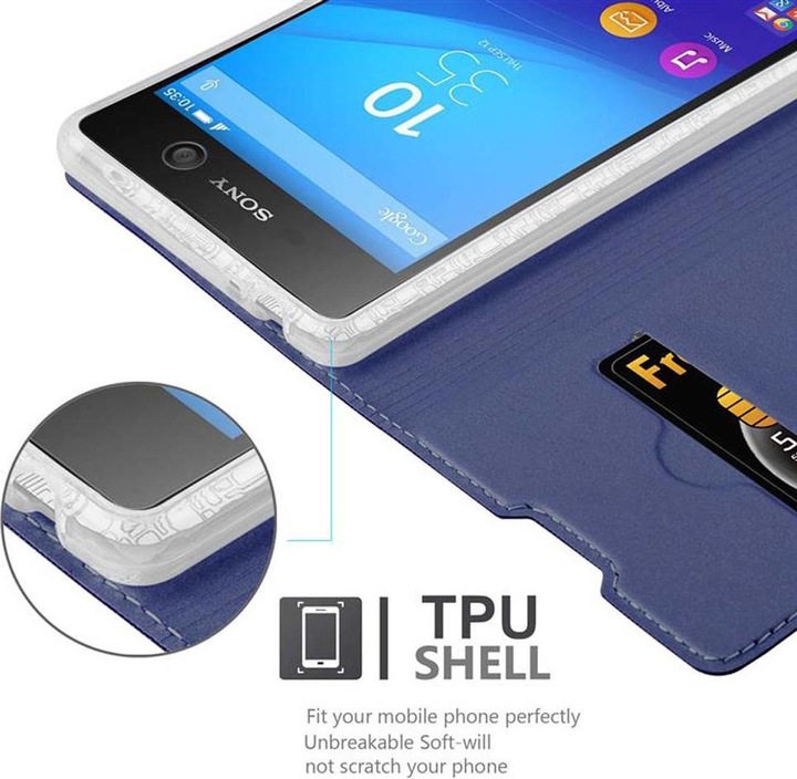Actual product image Cadorabo Book Classy Style Cover (Sony Xperia M5)
