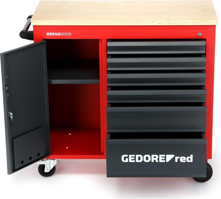 Actual product image Gedore red R20400006 Workshop trolley MECHANIC PLUS + 6 drawers 988x431x935 mm (1 x)