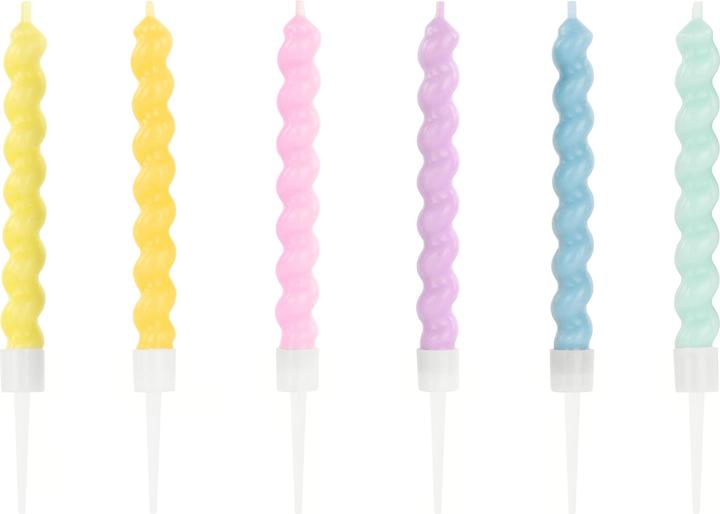 Image du produit Partydeco Bougies Torsade Multicolore (6pcs) (6 pcs)